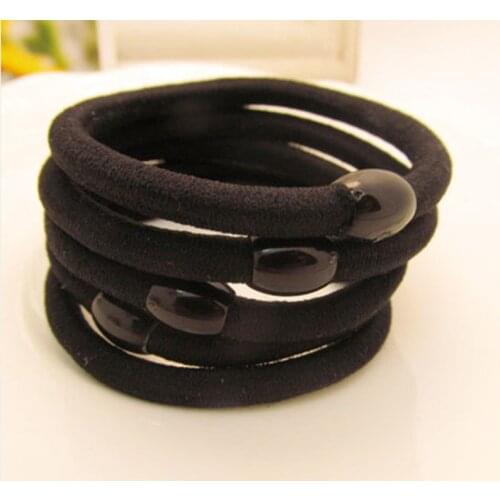 30Pcs Hair Rope Women Bean Black Elastic Ring Elastic Hair Bands Rubber Gum For Hair Accessories Hairband Girl Ties Scrunchy