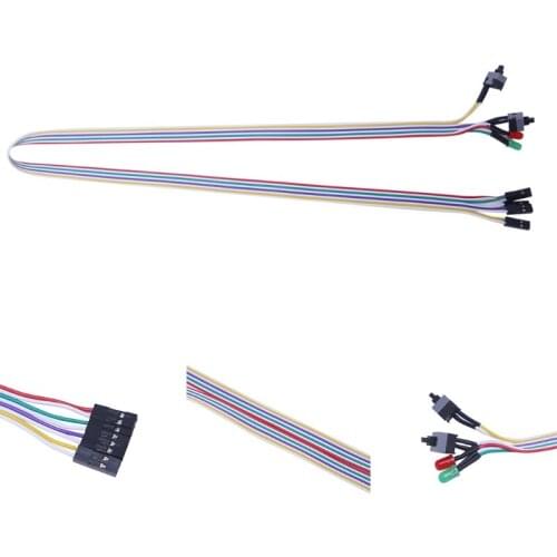 YYDS 65cm Desktop Computer PC Case Power On Reset Switch Cable With HDD LED Light