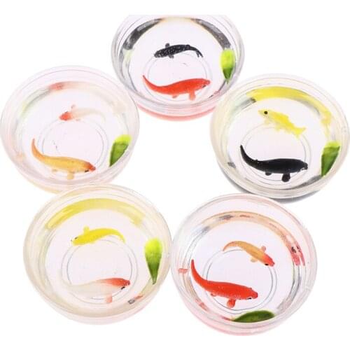 New! Dollhouse Miniature Glass Fish Tank Bowl Aquarium Doll House Home Ornament Toy For Dollhouse Decaoration