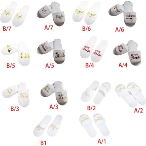 Hotel Disposable Slipper Bridal Wedding Bridesmaid Slippers Bride Pajamas Party Decoration