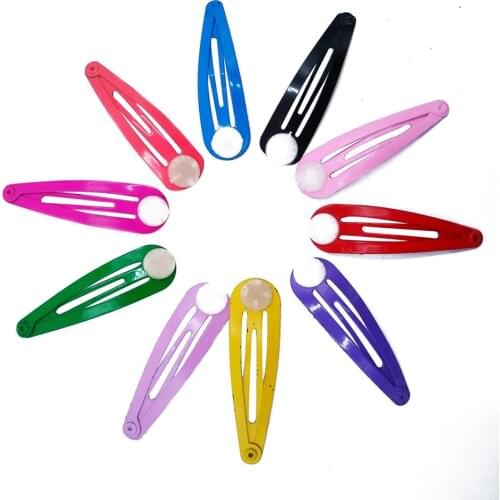 Wholesale 200pcs 5cm Kids Metal Snap Hair Bobby Pin Hairpins Findings Hair accessories for Jewelry Making HCF49