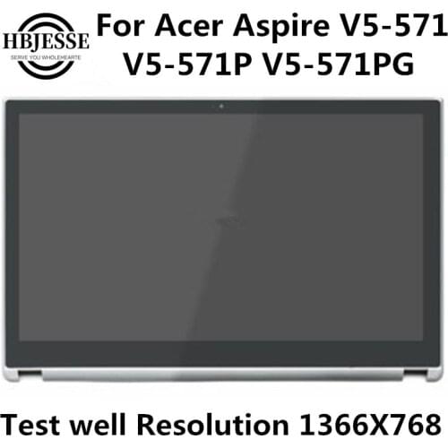 New Original 15.6" LCD Touch Screen Digitizer Assembly with frame For Acer Aspire V5-571 V5-571P V5-571PG