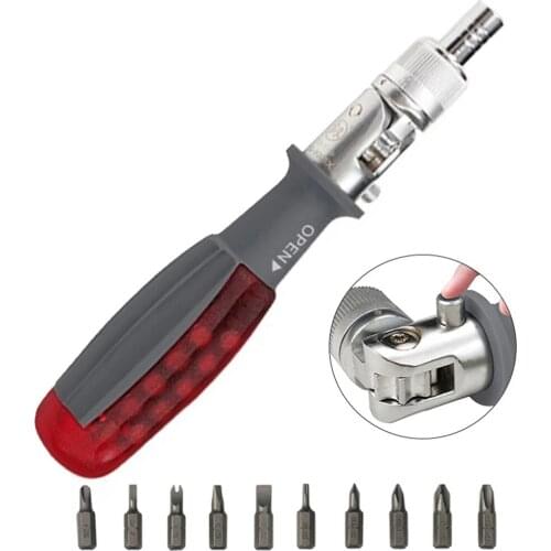 NEW 11 In 1 Multi-angle Foldable Ratchet Screwdriver Torx Multi-Bit Screw Driver Electrician Disassembly Hand To screwdrivers