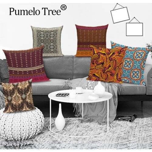 Scania Abstract Cushion Cover Vintage Floral Sofa Throw Pillow Case Plant Customizable Sofa Decorative Covers Cushions Cojines