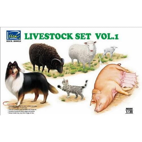 Riich Models RV35007 1/35 Livestock Set Vol.1 model kit