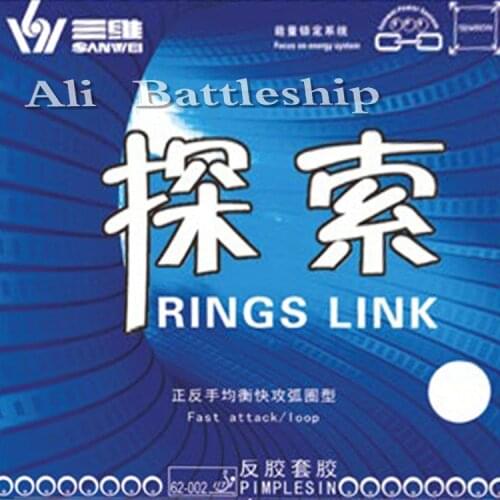 Sanwei RINGS LINK Pips-In Table Tennis (PingPong) Rubber with Sponge