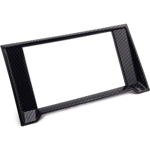 Carbon Fiber Texture Central Dashboard Navigation GPS Radio Frame Decoration Trim Cover fit for Ford F150 2015 2016 2017 2018