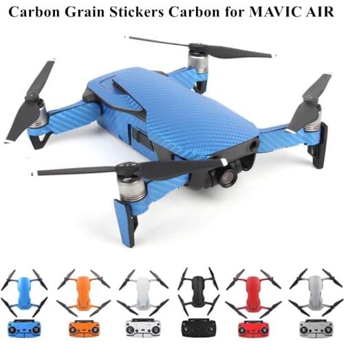 Waterproof PVC Carbon Grain Graphic Stickers Full Set Skin Decals for DJI MAVIC AIR Drone body&Arm&Battery&Controller