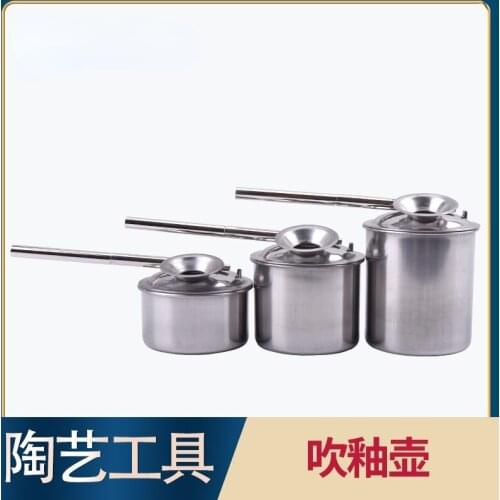 High-quality Stainless Steel Blow glazed Pot Painting Spray Pot Ceramic Coloring Watering Can Pottery Glaze Tool