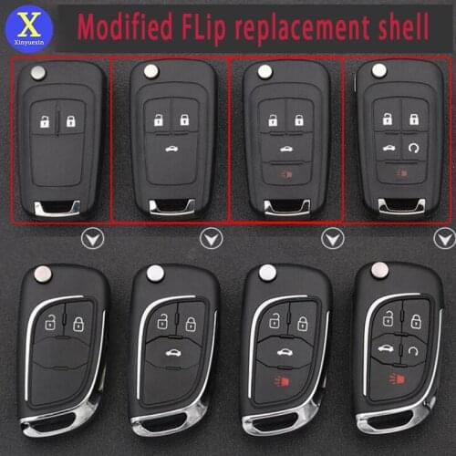 Xinyuexin Modified Folding Remote Car Key Shell For Chevrolet Cruze Epica Lova Camaro For Opel Vauxhall Insignia Astra For Buick
