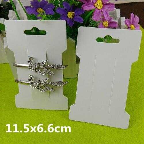 400pcs/lot 11.5x6.6cm White Paper Hairpin Packing Card Hairpin/Claw clip/Hair fork Cards Jewelry display Sale Card