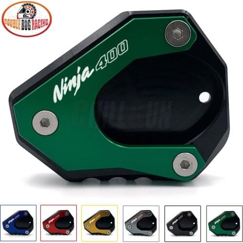 Motorcycle Parts Side Stand Enlarger Kick Stand Extension Plate Enlarge Pad For KAWASAKI NINJA400 2018 2019 2020 2021 Ninja 400