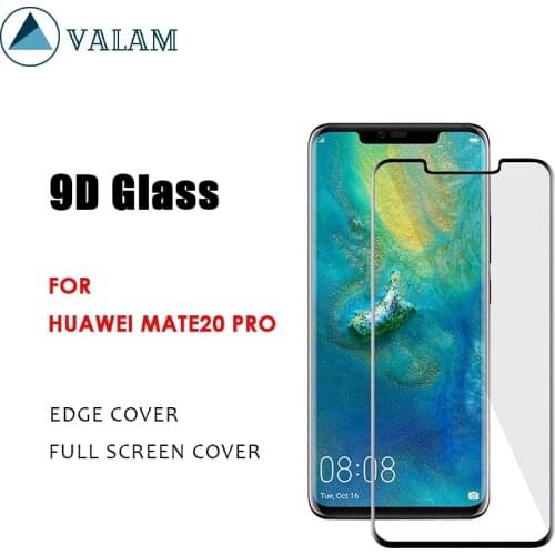 VALAM Tempered Glass Screen Protector For Huawei Mate20 Pro 9H Hardness For Huawei Mate20Pro Full Cover 3D Curved Edge Mate20Pro