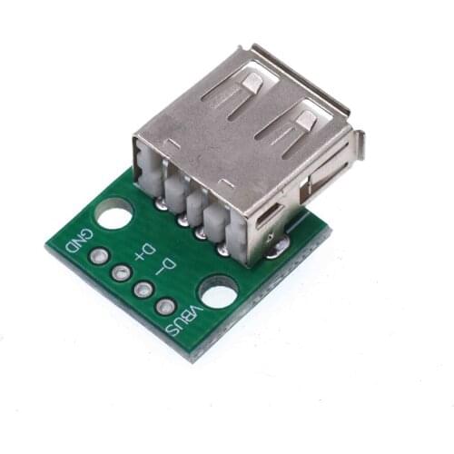 10pcs Type A Female USB To DIP 2.54MM PCB Board Adapter Converter For Arduino connector
