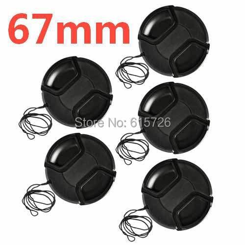 10pcs/lot 67mm center pinch Snap-on cap cover for camera 67 mm Lens