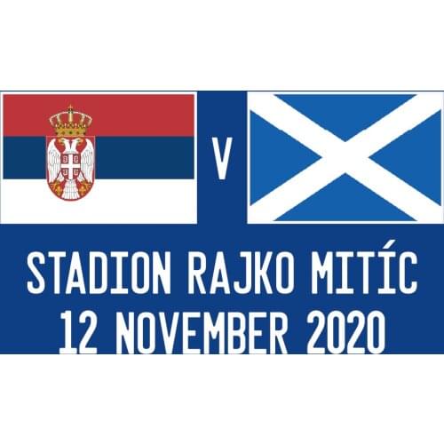 2020 Scotland Match Details Scotland Vs Serbia Match Date Text Printing Iron On Patches Soccer Patch Badge