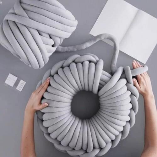 500g Super Thick Cotton Tube Yarn Gravity Hand-woven Blanket Can Core Yarn Round Cloth Thick Woolen DIY Blanket Yarn