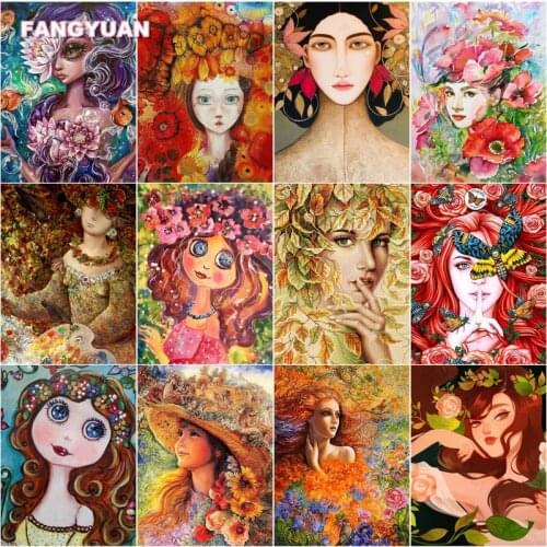5D Diy Diamond Painting Hand Painted Characters Oil Painting Fullsquare Diamond Embroidery Needlework Home Decor Handmade Gift