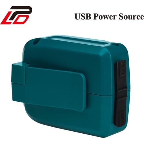 USB Power Source ADP05 Charger Adapter Converter for Makita 14.4V/18V Lithium-Ion Battery BL1430 BL1815 BL1830 BL1845 2USB Ports