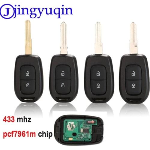 Jingyuqin Remote Car Key 433MHz For Renault Sandero Dacia Logan Lodgy Dokker Duster With Chip PCF7961M HITAG AES Blade