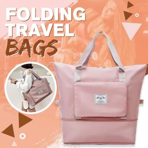 Free Shipping Gym Bag Oxford Foldable Travel Duffle Bags Large Capacity Women Black Shoulder Bag Training Travel Handbag