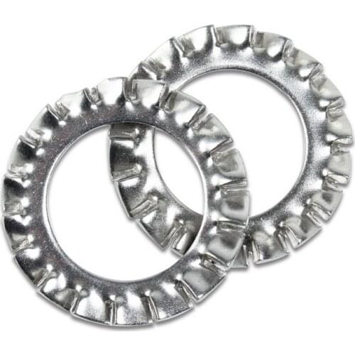 Lock Washers M3 M4 M5 M6 M8 M10 M12 M14 M16 304 Stainless Steel Shakeproof Serrated Lock Washer External Toothed Gasket Washer