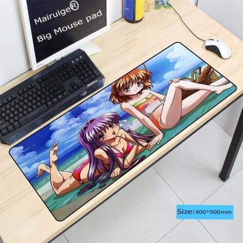 Mairuige Clannad Anime Girl Speed Version Large Gaming Mouse Pad Lock edge Mouse Mat For Laptop Computer Desk Pad Keyboard Mat