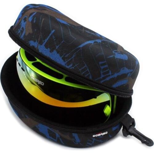 Adult Child Snow Ski Eyewear Case Water Resistant Portable Snowboard Skiing Goggles Sunglasses Carrying Case Zipper Hard Box