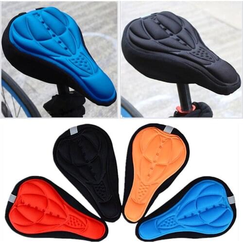 Mountain Bike 3D Saddle Cover Thick Breathable Super Soft Bicycle Saddle Silicone Sponge Bike Seat Cushion Bicycle Accessories