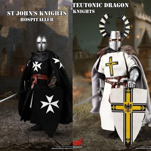 For Collection FP001/FP002 1/6 Scale JOHN/TEUTONIC DRAGON KNIGHT HOSPITALLER Action Figure Model for Fans Holiday Gifts
