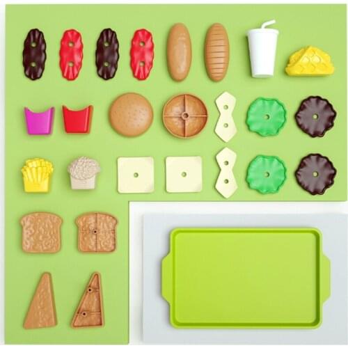 Food Toy Play Food Set Kids Toy Kitchen Accessories Pretend Food for Toddlers Childrens Play House Toy Simulation