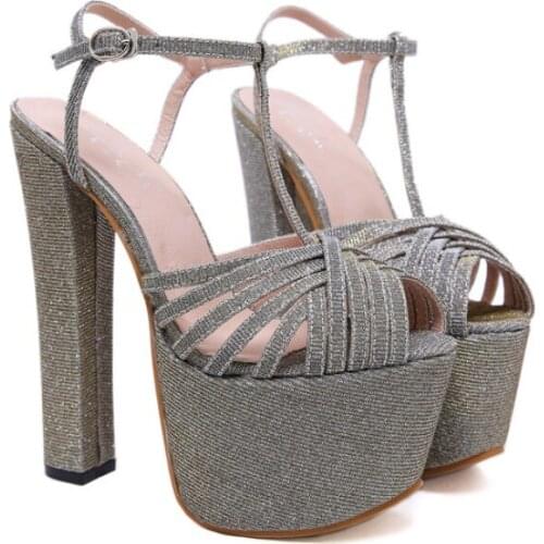 10 pairs wholesale summer Roman wind waterproof platform woven belt buckle high heels sexy fish mouth nightclub high heels