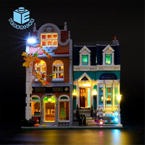 MTELE Brand LED Light Up Kit For 10270 Creator Bookshop Toys Building Blocks Model