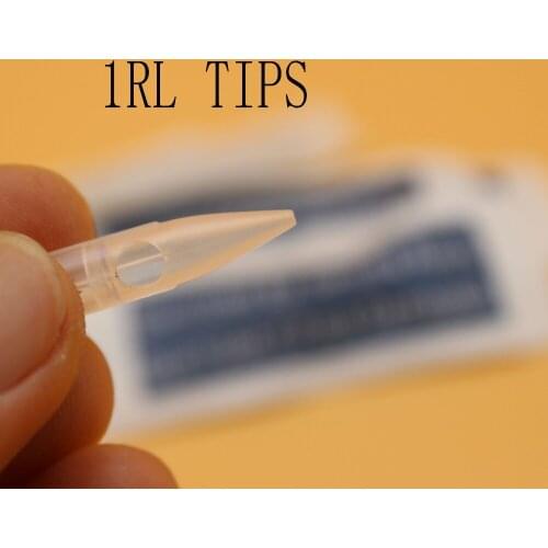 100Pcs 1RL Tattoo Caps Permanent Makeup Tattoo Needle Tips For BioTouch Drangon/Mosaic/Merlin Tattoo Eyebrow Lip Machine