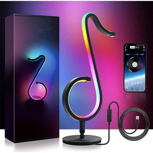 Neon Bluetooth-compatible Music Note Night LED Light APP Remote Control Concert Party Lamp USB Home Room Desk Wall Decoration