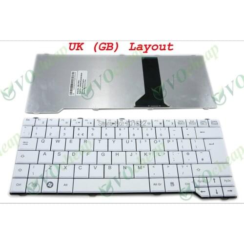 New Laptop keyboard for Fujitsu Amilo Pa 3515 Pa3515 Pa 3553 Pa3553 Sa 3650 Sa3650 Esprimo Mobile V6505 V6545 6555 White UK GB