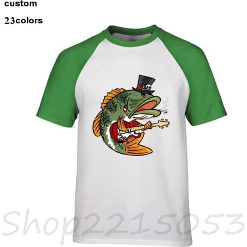 2020 New Fashion BASS PLAYER GUITAR FISHING Men streetwear music T-Shirt Jazz rock band logo male tshirts cotton black t shirts