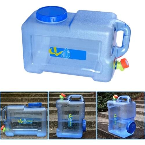 Portable Water Tank Container 12L Car Driving PC Thickened Water Bucket Container with Faucet for Camping Hiking
