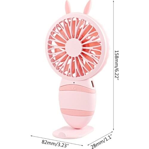 T8DF Handheld Mini Fan, Hand Fan, Portable USB Rechargeable Pocket Fan 350mAh, 3 Wind Modes, for Outdoor, Office, Travel