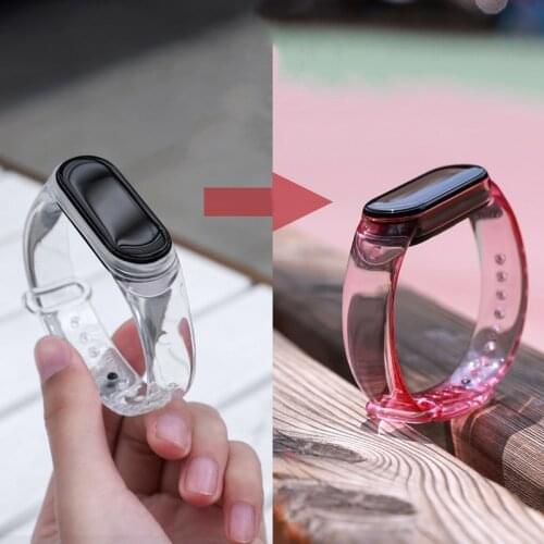 Bracelet for Xiaomi Mi Band 3 4 5 6 Color Changing Sport Strap Replacement Wristband Accessories for Xiaomi Mi Band 4 3 Strap