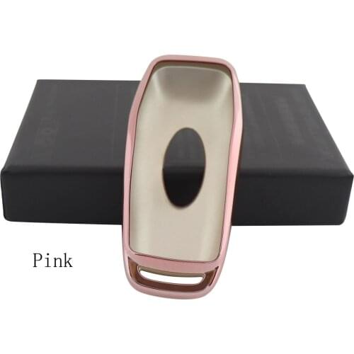 Pink Protective TPU key Case Shell Cover for Ford Taurus Lincoln MKZ MKC MKX