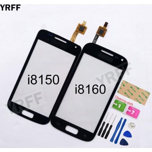 For Samsung I8150 GALAXY W Touch Screen For Samsung GALAXY Ace2 I8160 Touch Screen Digitizer Touch Panel Front Glass Lens Sensor