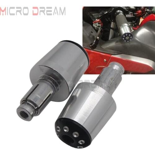Silver CNC 22MM Handlebar Grips Handle Bar Cap End Plugs Caps Slider For Kawasaki Z750 Z800 Z1000 Yamaha Honda Suzuki ATV