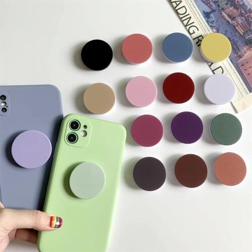 Folding Solid Color Bracket for Phones Finger Ring Holder Stand For iPhone Xiaomi Support Telephone Mobilephones Grip Tok