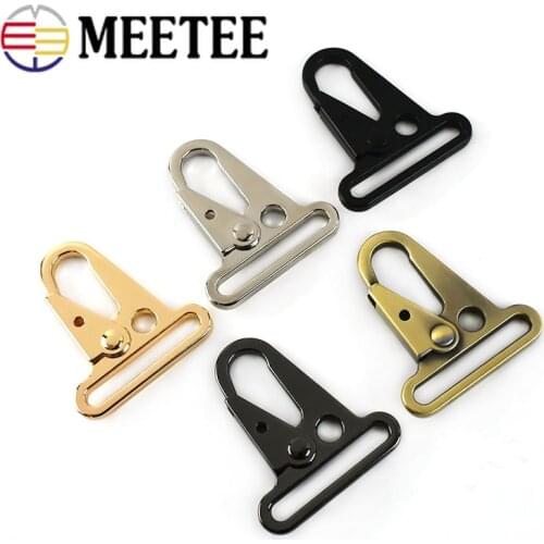 Meetee 4/10pcs 25/32/38mm Metal Hook Buckles Snap Trigger for Dog Collar Webbing Chain Clasp Bag Strap Hang Buckle Accessories