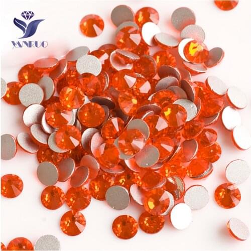 YANRUO 2058NoHF SS20 Hyacinth 1440Pcs Glass Crystals Flat Back Strass Non Hot Fix Rhinestone For 3D Nail Art Decoration