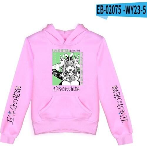 3D Anime Hoodies Sweatshirts Cute Nakano Miku The Quintessential Quintuplets Childen Hooded Casual Boy Girl Kids Clothing