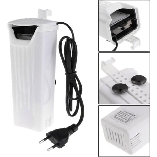 Waterfall Aquarium Turtle Fish Tank Oxygen Pump Built-In Low Water Level Filter