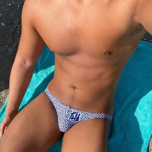 WD189 2021 New Sexy Low Waist Waist Mens SwimsuitsThong Bikini Swimming Trunks Gay Men Swimwear Board Man Swimsuits