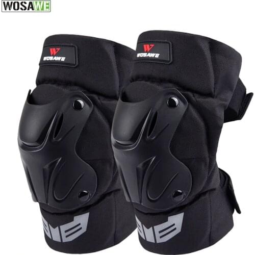 WOSAWE 1Pair Adult Tactical Protective Knee Pads Extreme Sports Knee Protector Ski Motorcycle Safety Knee Brace PE Shell Foam